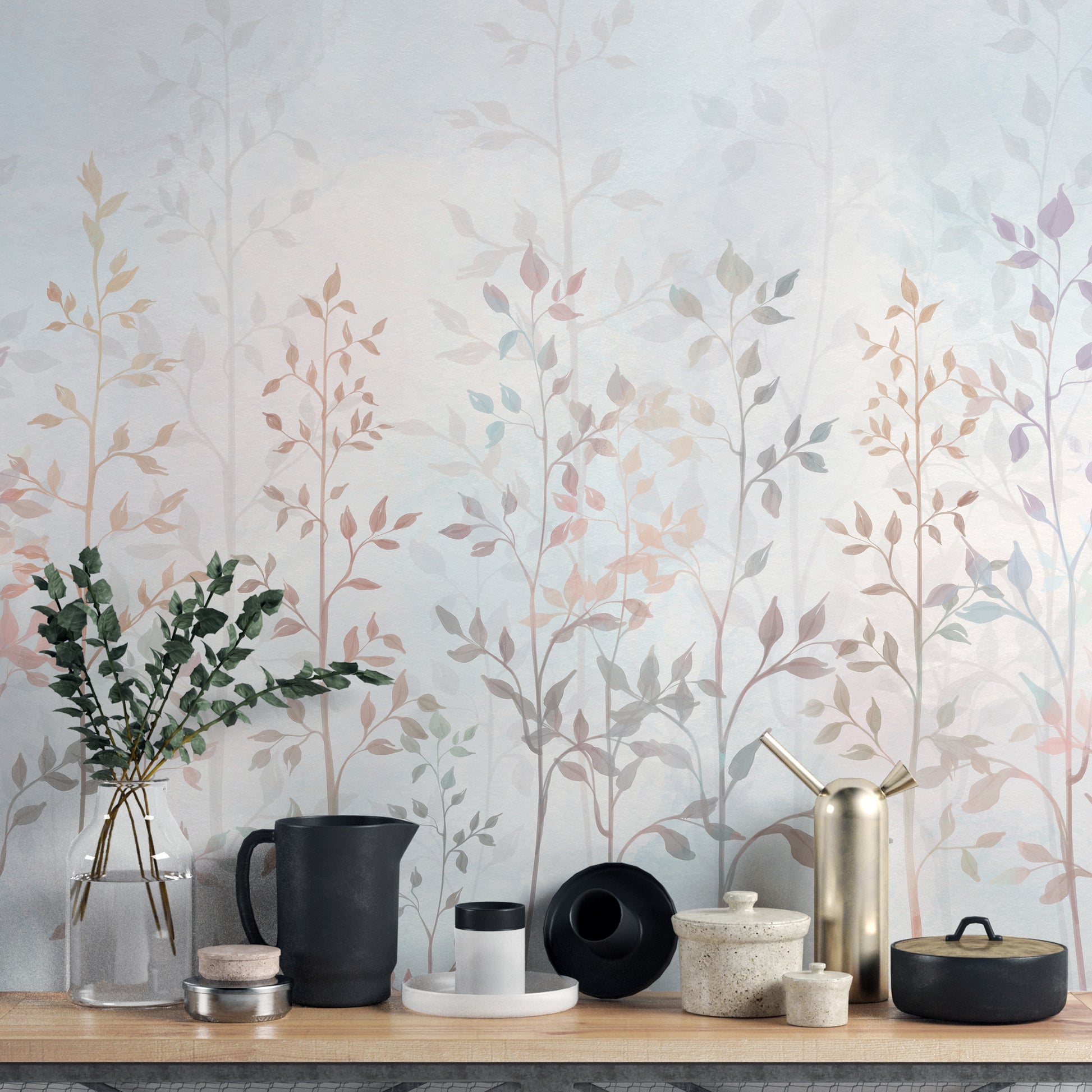 Colorful Field Long Grass Wallpaper Mural - Giffywalls