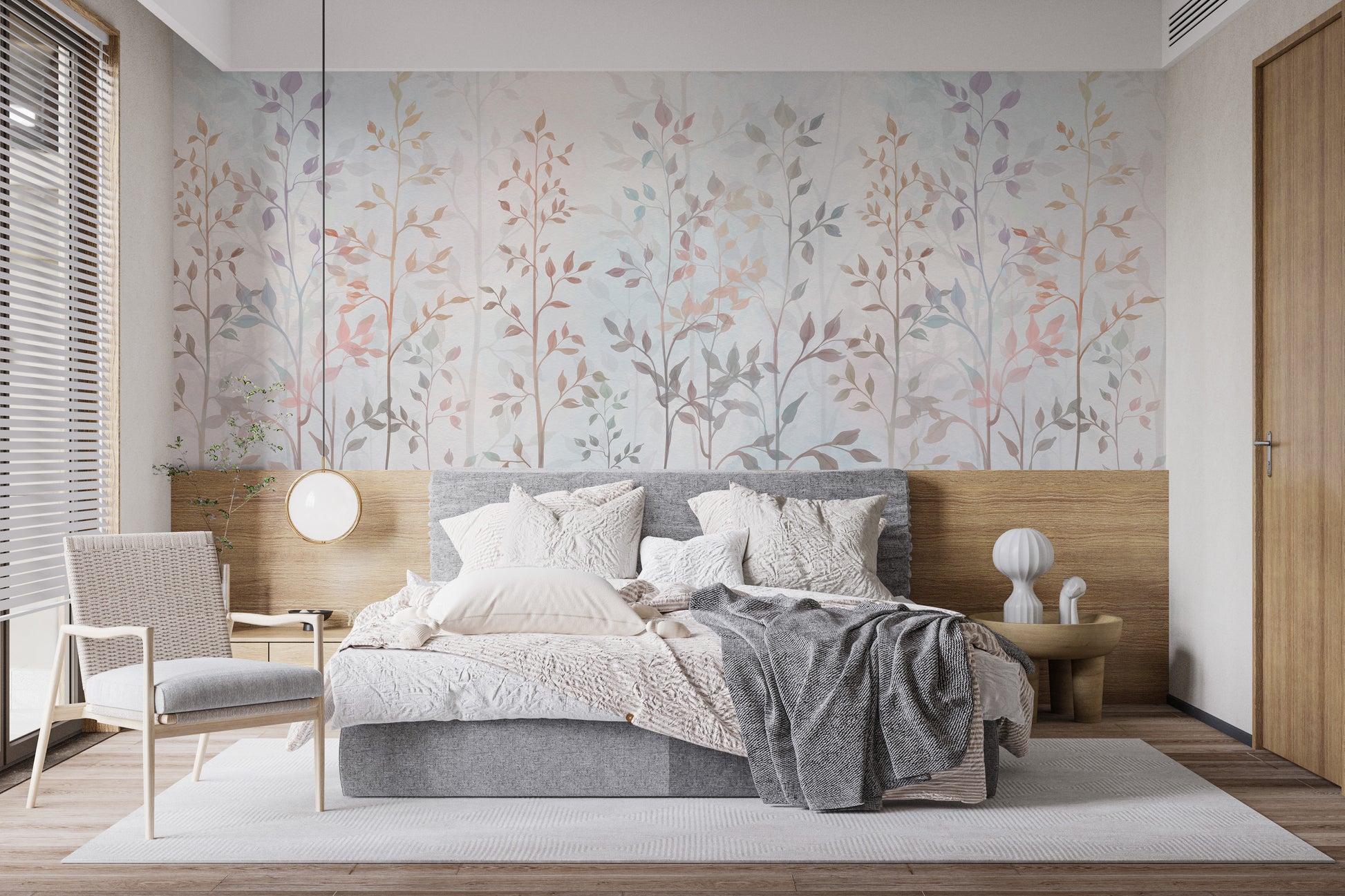 Colorful Field Long Grass Wallpaper Mural - Giffywalls
