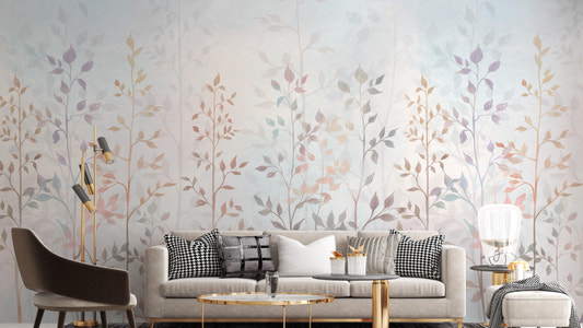 Colorful Field Long Grass Wallpaper Mural