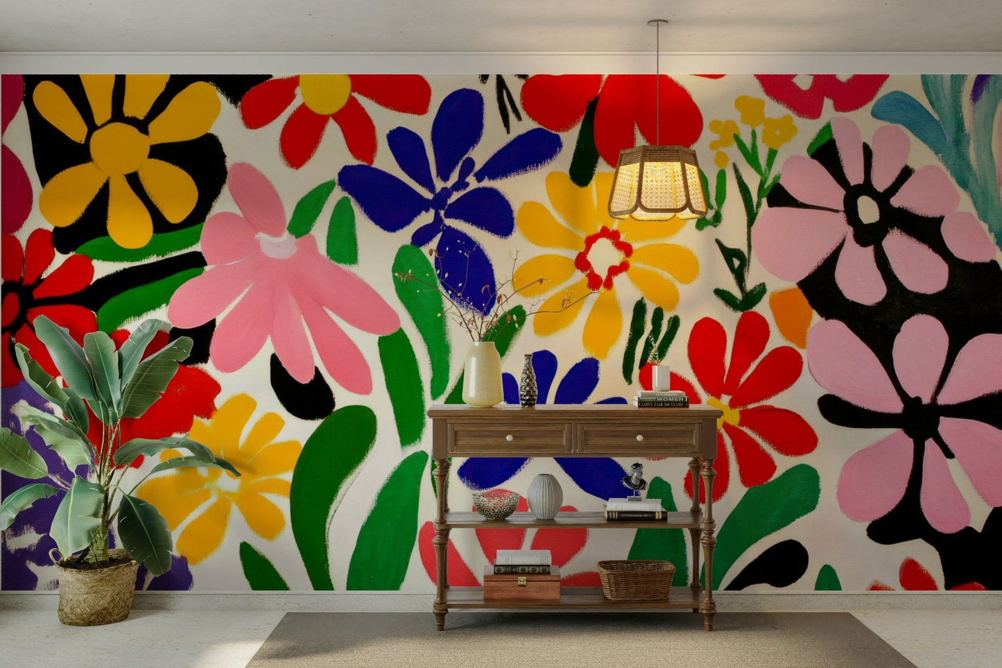 Colorful wall art mural for creative modern spaces

