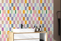 Chic wallpaper with artistic mosaic charm