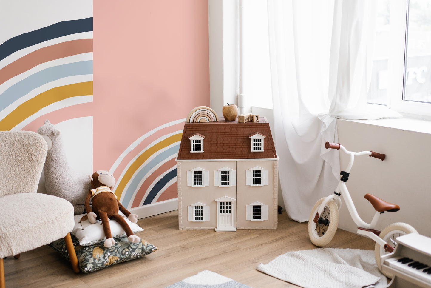 Colorful Stripy Rainbow Wallpaper Murals - Giffywalls