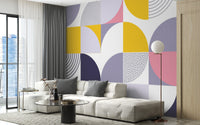 Colorful Swiss Geometric Shapes Wall Murals for Bold Walls