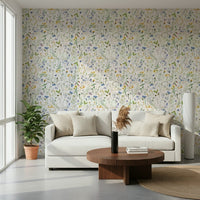 Fine art floral display Colorful Watercolor Meadow wall finish