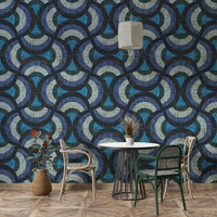 Some circles may overlap or be layered.
