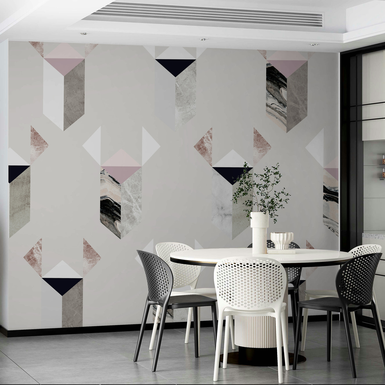 Concrete texture wall mural design

