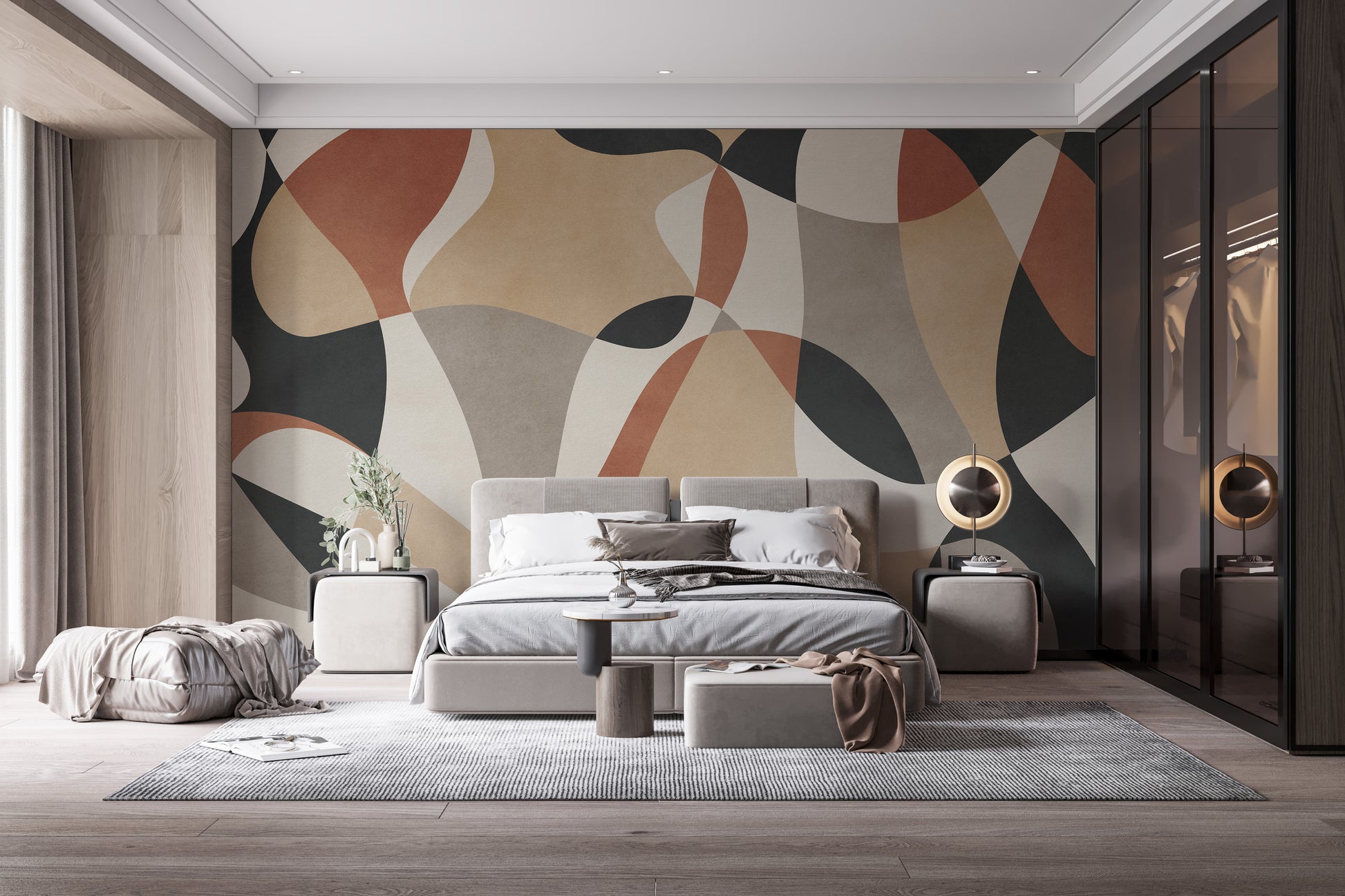 Contemporary Geometric Shapes Wallpaper - Giffywalls
