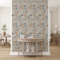 Cool Cats in blue Wallpaper⁠