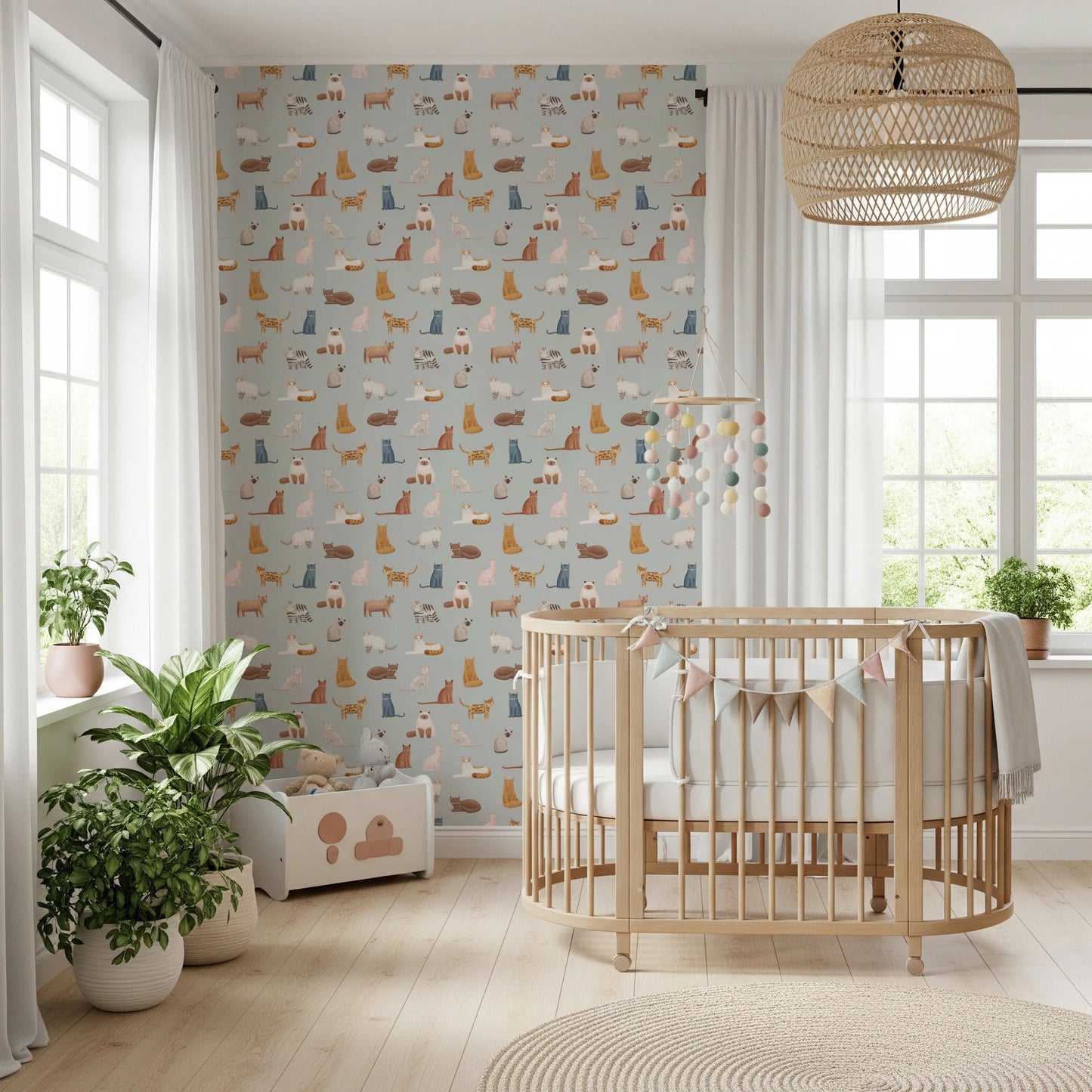 Cool Cats in blue Wallpaper⁠