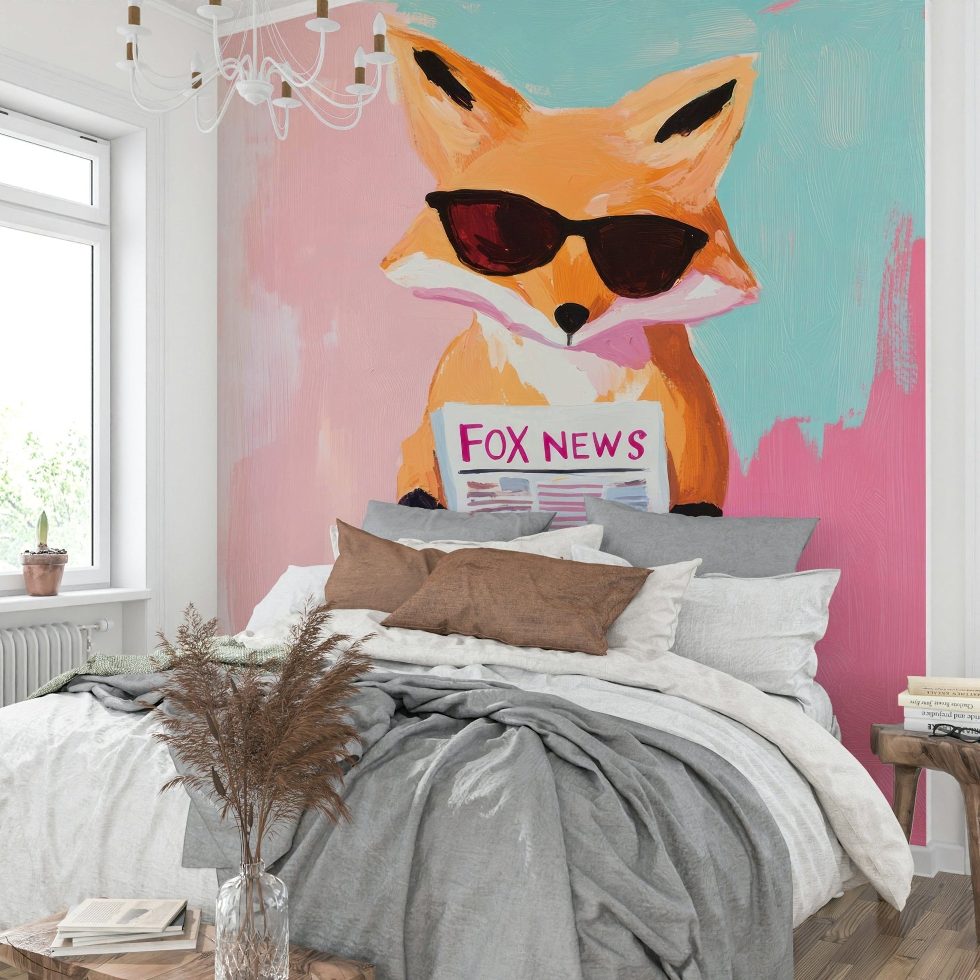 relaxed and cool animal art mural

