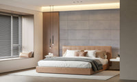 Geometric wall mural featuring cool grey grids for modern, minimalist, and professional interior designs.