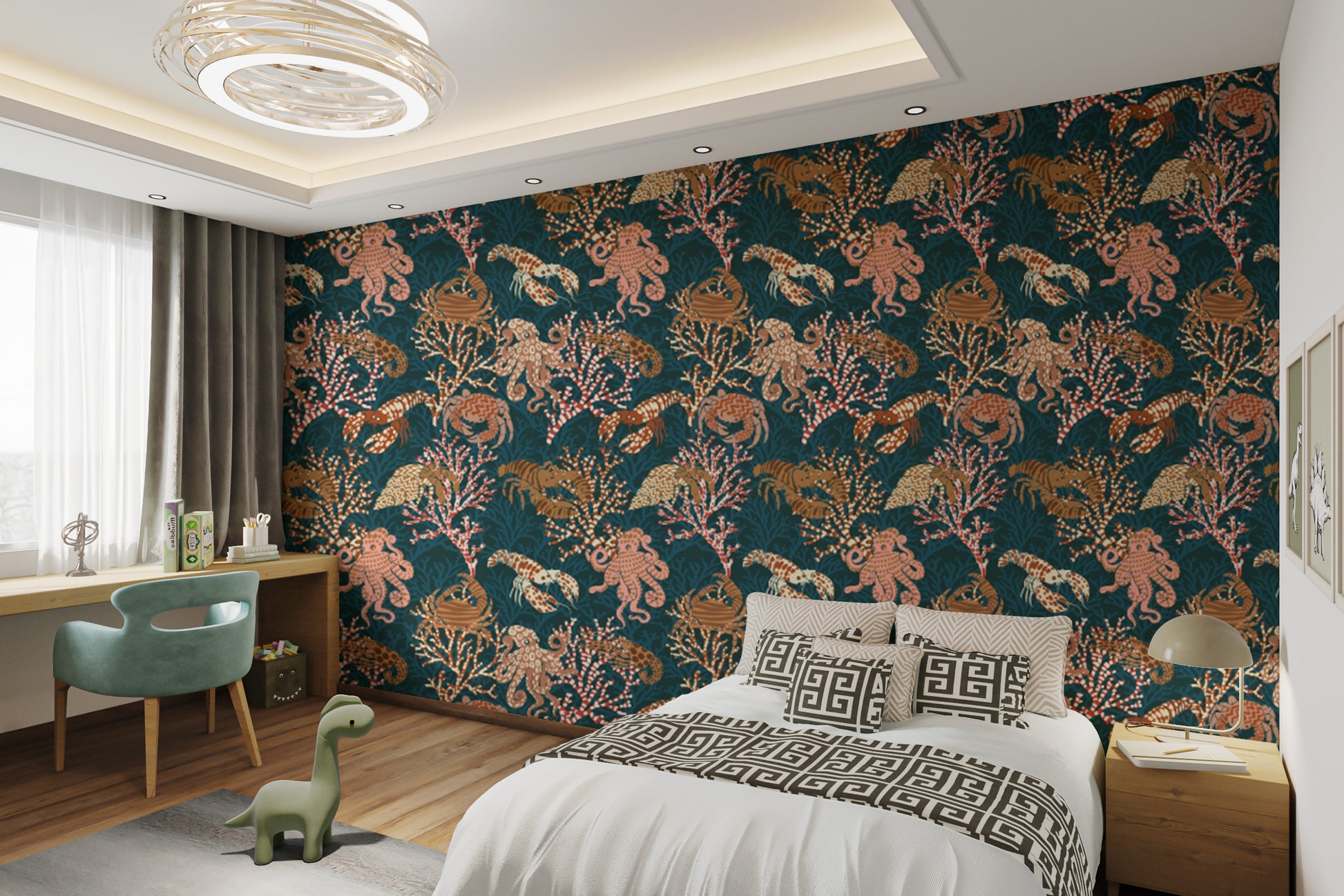 Artistic Coral Kingdom wallpaper with intricate coral patterns.
