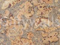 Cozy cork canvas wall mural with earthy tones

