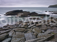 Nature photo Trebarwith Strand stone effect mural