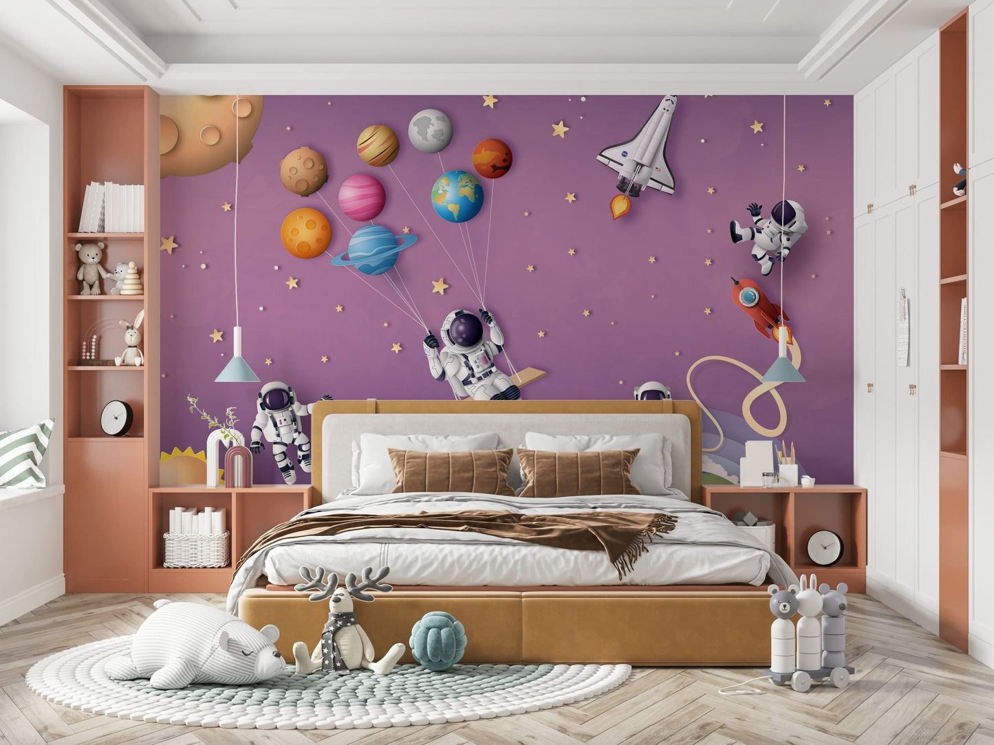 The design feels peaceful and playful.

