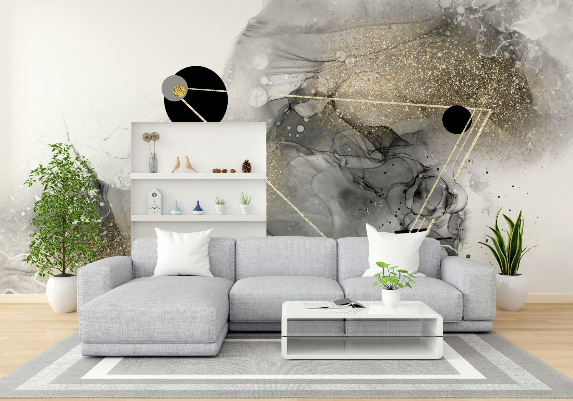 Cosmic Dust Wall Mural with swirling cosmic patterns

