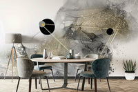 Space-inspired mural design featuring cosmic dust

