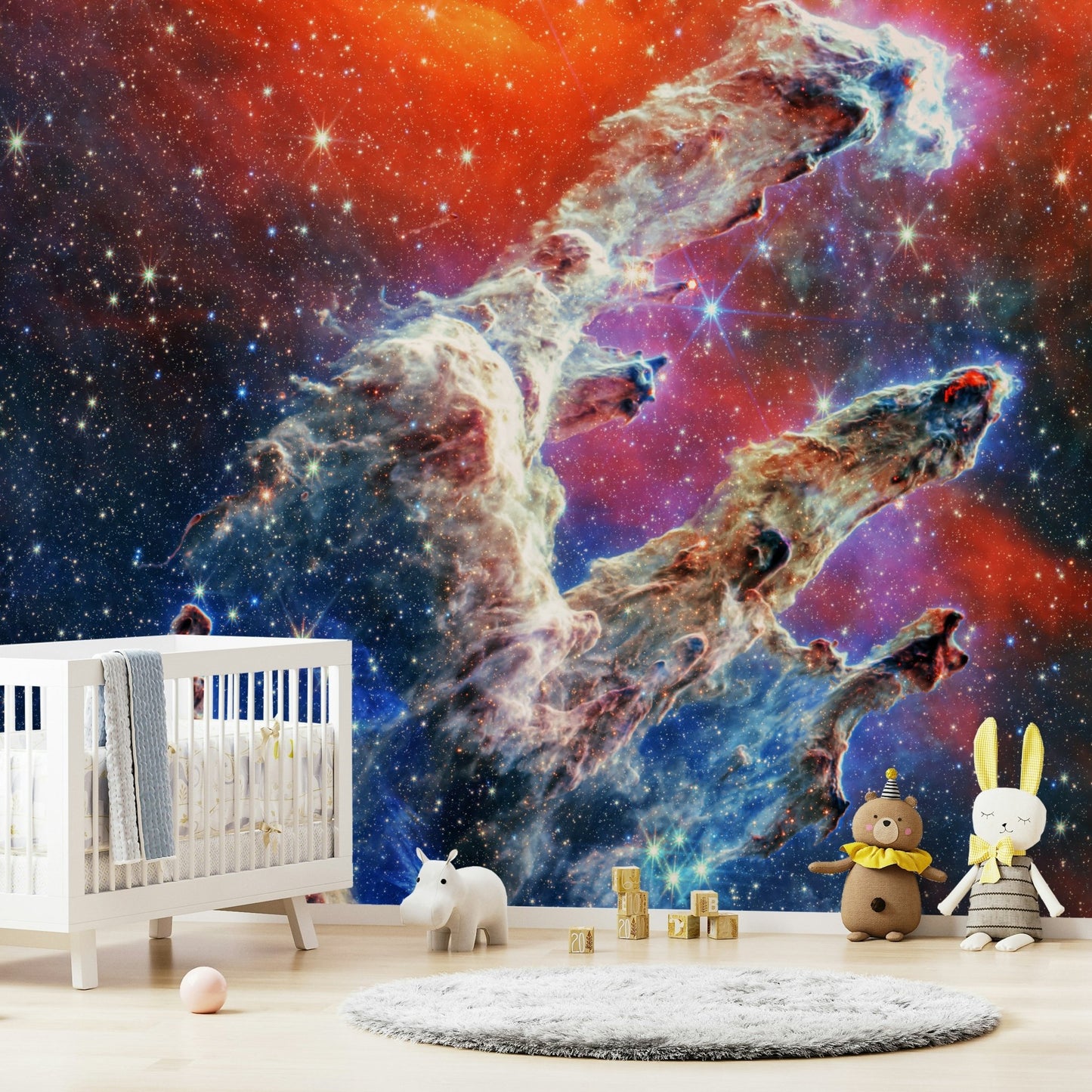 Bright stars and distant galaxies are scattered throughout the image.
