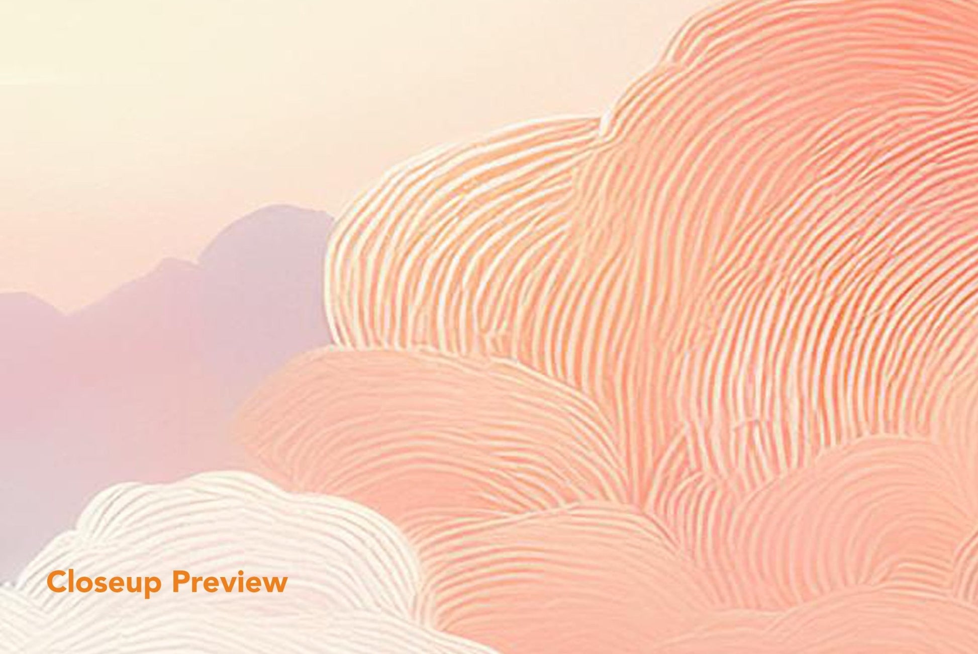 Cotton Candy Cloudscape Wall Mural