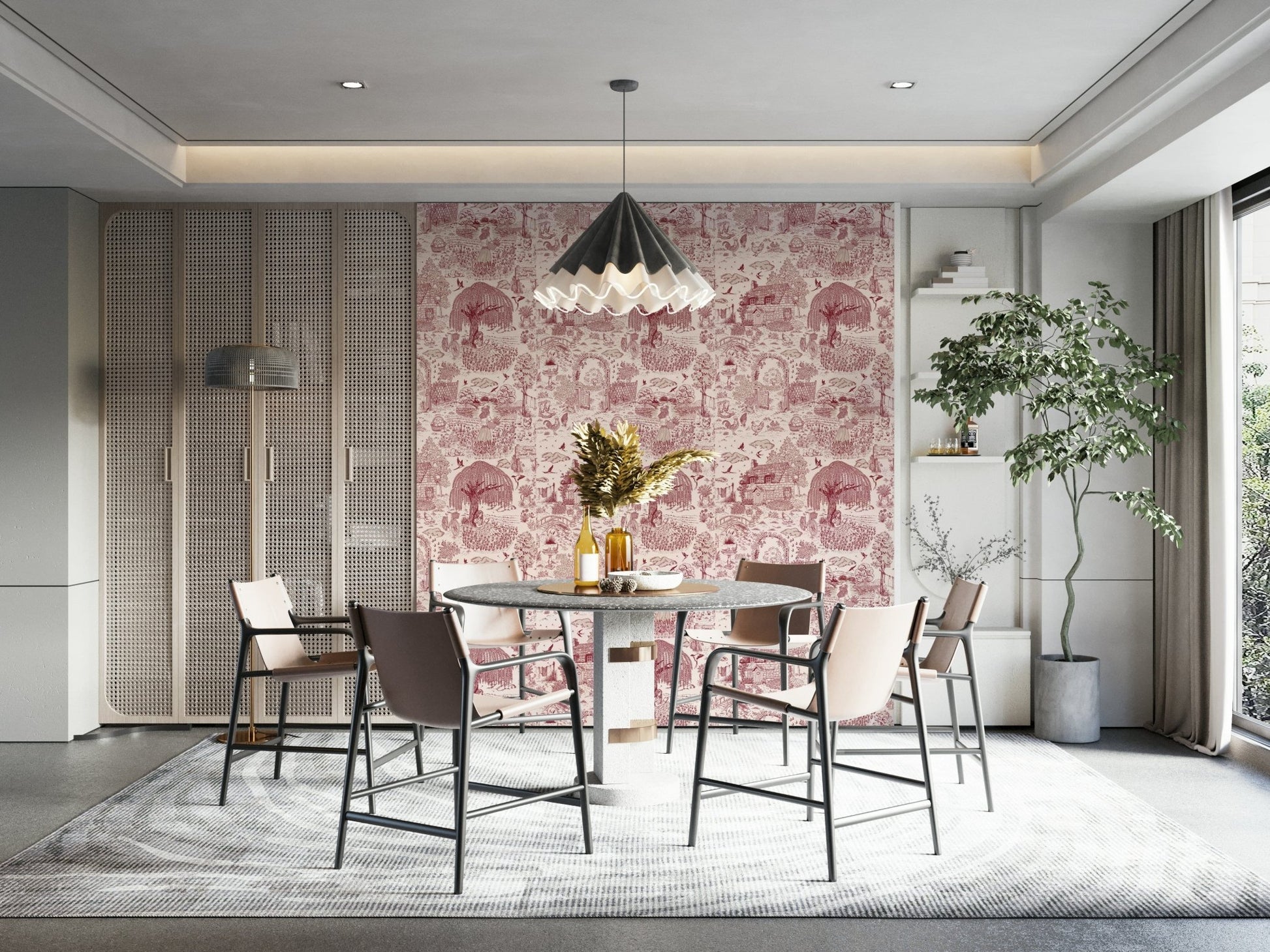 Nostalgic wallpaper, Country Charm, enchanting homestead.