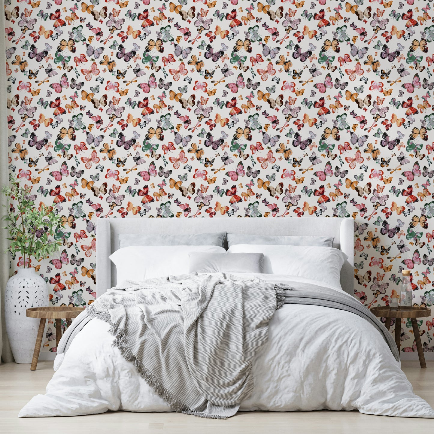 Vibrant butterfly mural for nature-inspired interiors