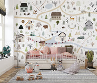 Countryside Charm Wall Mural - Giffywalls