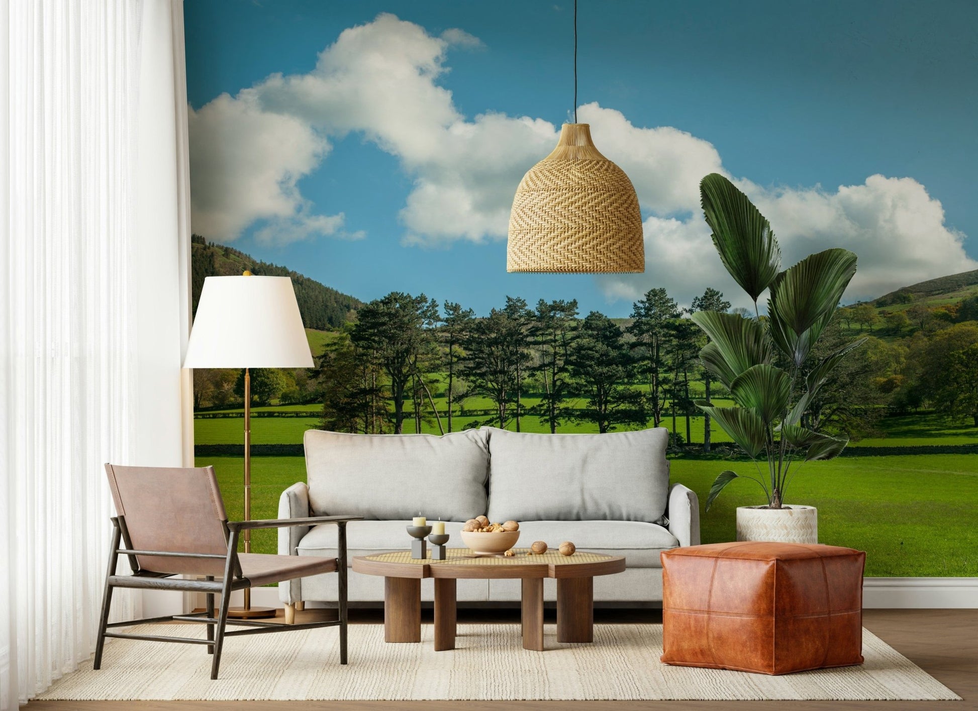 Countryside Meadow Wall Mural