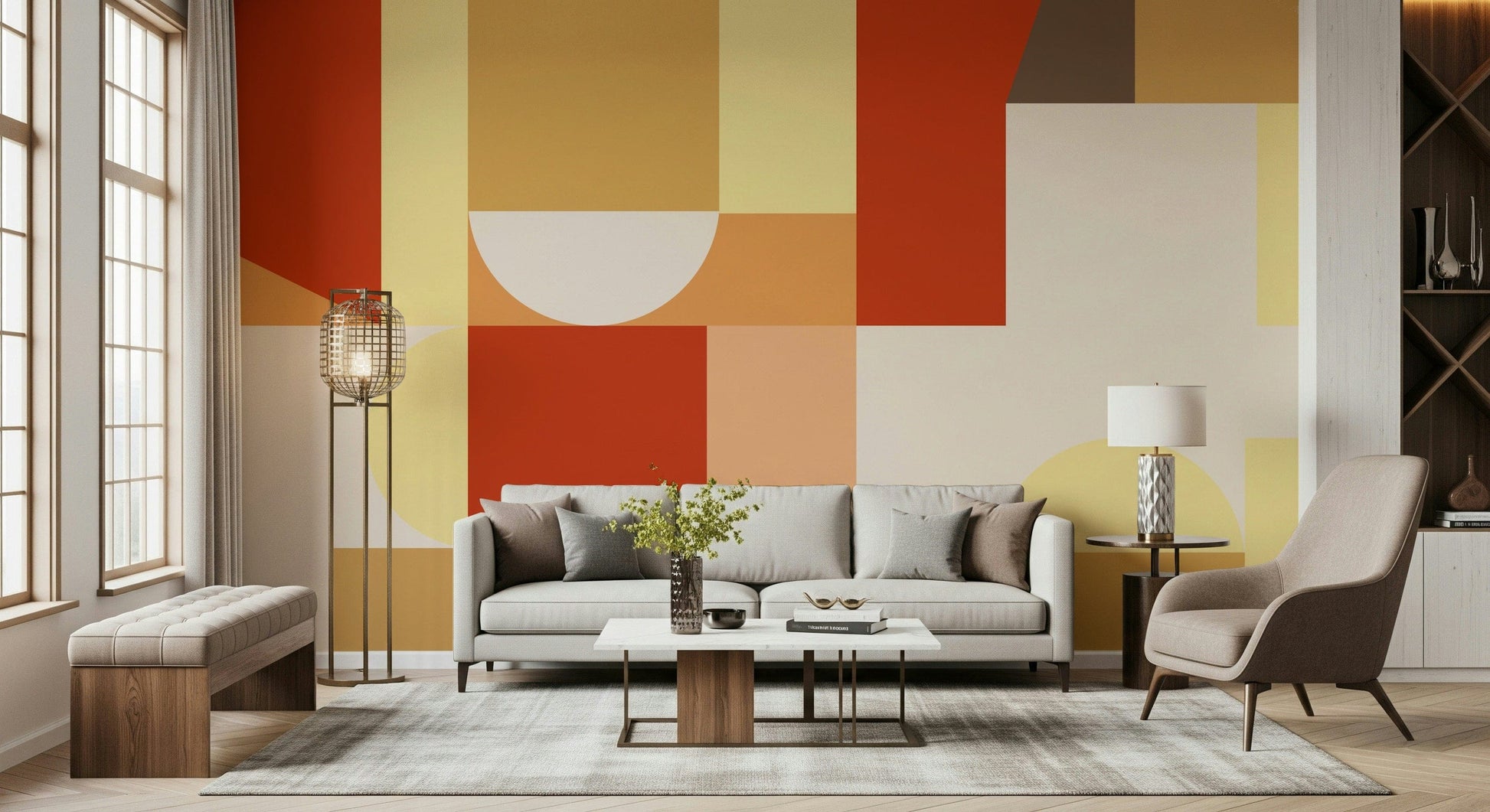 Warm beige and earthy hues blending softly to create a sense of calm and comfort.