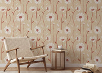 Cozy daisy wall mural for bedrooms and kitchens

