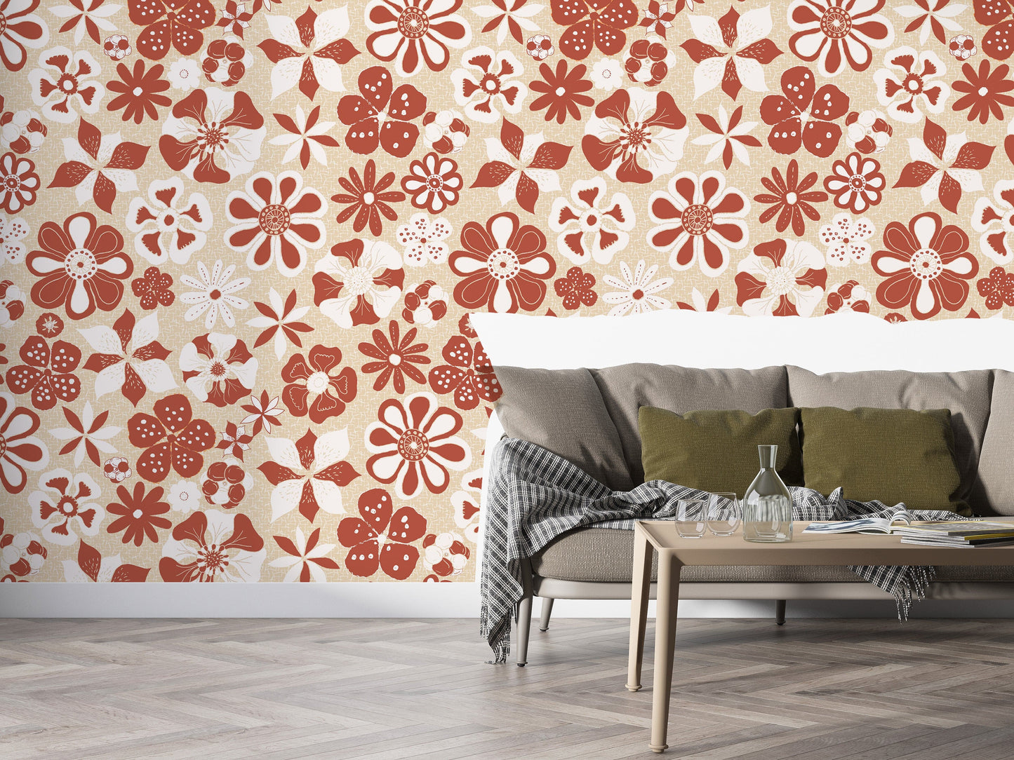 Maximalist floral design with cream hues and hidden details

