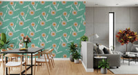 Cozy Scandi Flower Sage Mint - Craft Botanical Wallpaper⁠