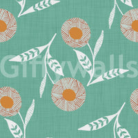Cozy Scandi Flower Sage Mint - Craft Botanical Wallpaper⁠