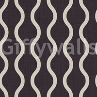 Cozy Scandi Folk Charcoal Warm Linen - Craft Stripe Wallpaper⁠