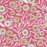 Cozy Scandi Folk Floral Rose Clay - Craft Botanical Wallpaper⁠