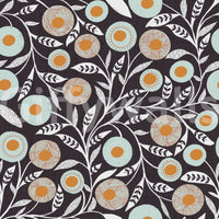 Cozy Scandi Folk Floral Warm Linen - Craft Botanical Wallpaper⁠
