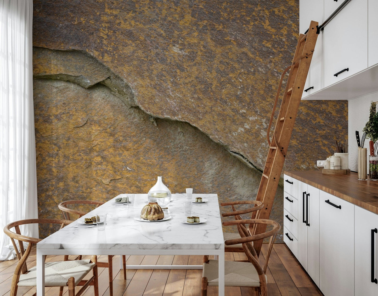 Cracked Stone Wall Mural -2566606