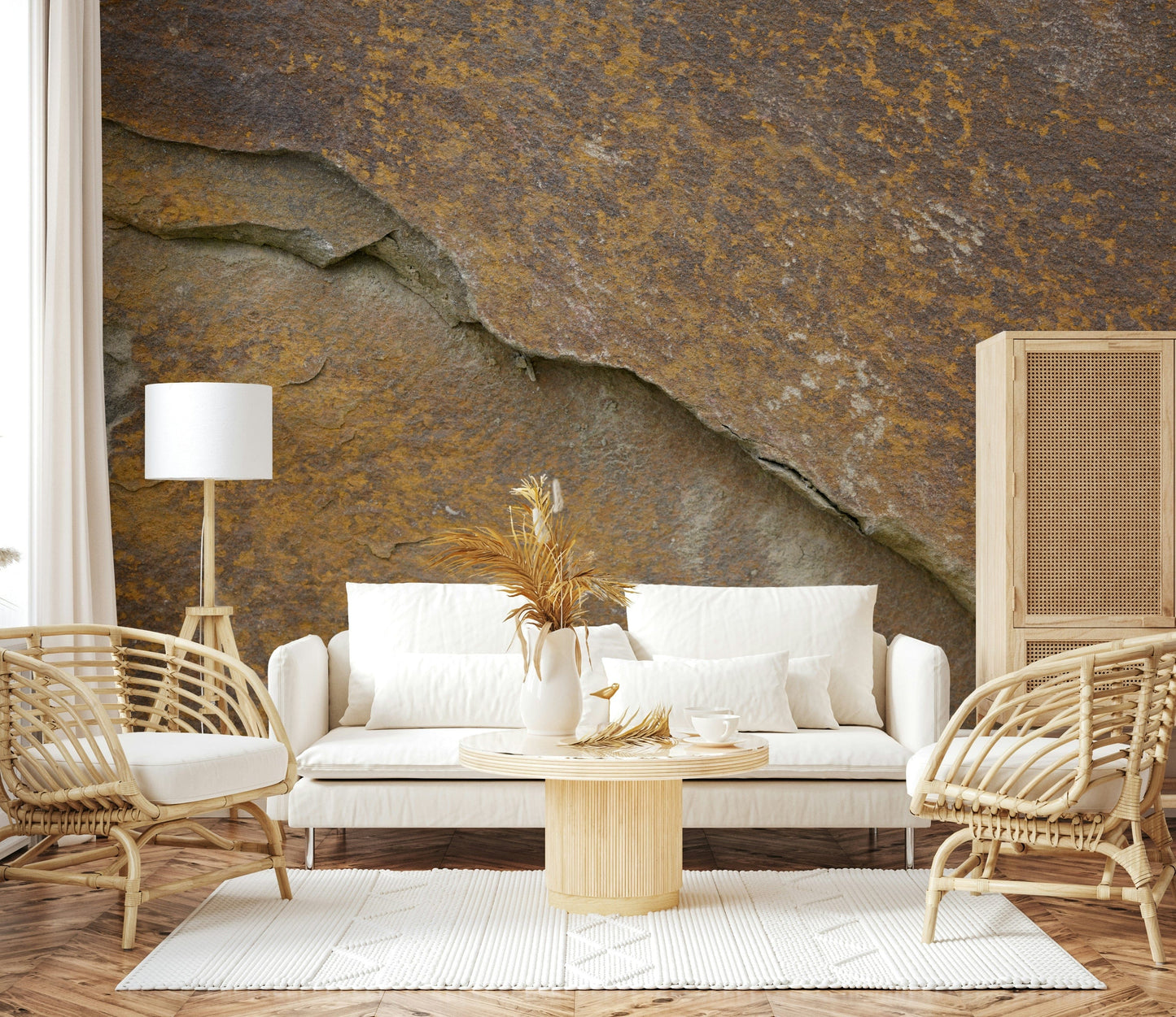 Cracked Stone Wall Wall Mural -2566606