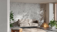 Bold black and white cracked marble wall mural for a feature hallway wall 