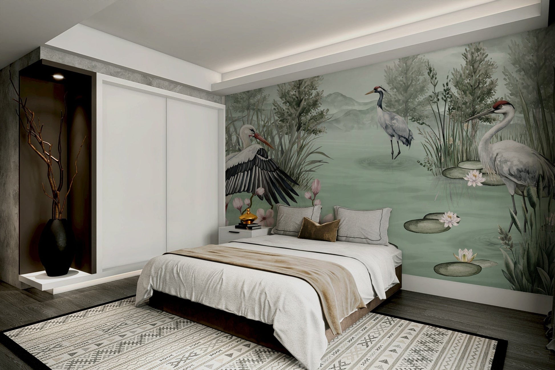 The design has a beautiful, artistic aesthetic, possibly Asian-inspired.


