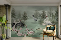 The colors are soft and gentle, with pale blues, greens, and pinks.

