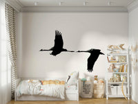 A peaceful natural theme mural on decorative wallpaper.

