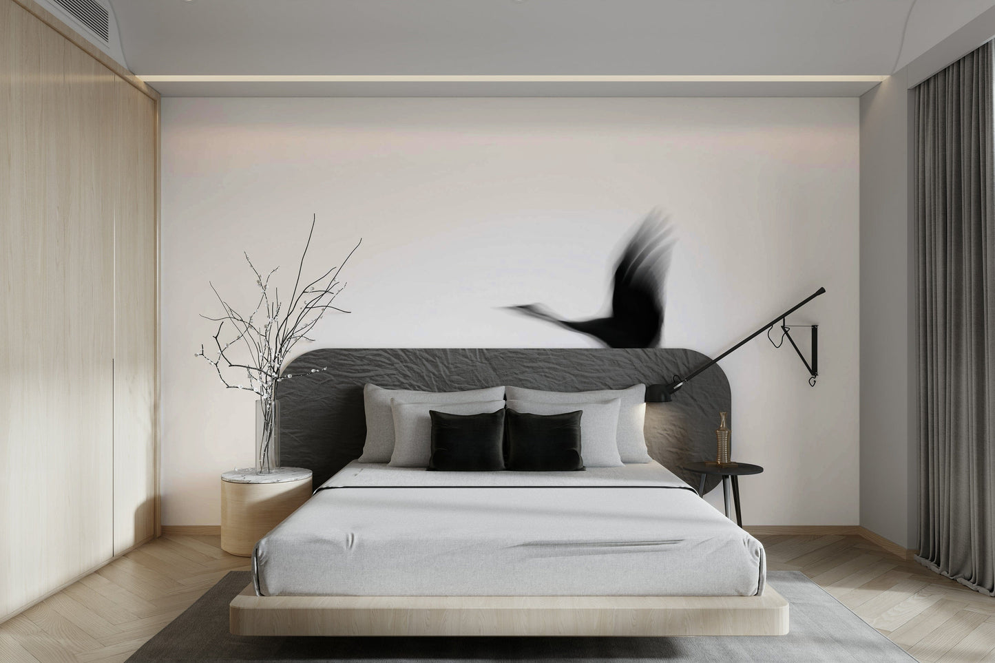 An artistic nature inspired mural for home decor.

