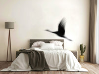 A beautiful serene crane wallpaper mural for a modern home.

