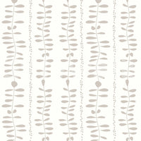 Leaves Cascade Cream botanical vine wallpaper for walls.
