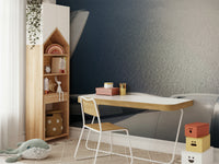 The peel and stick wallpaper showing realistic water textures.

