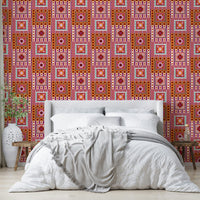 Crimson abstract wallpaper mural


