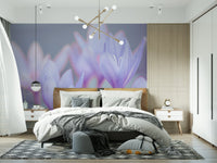 Lilac bloom wall mural with fine detail