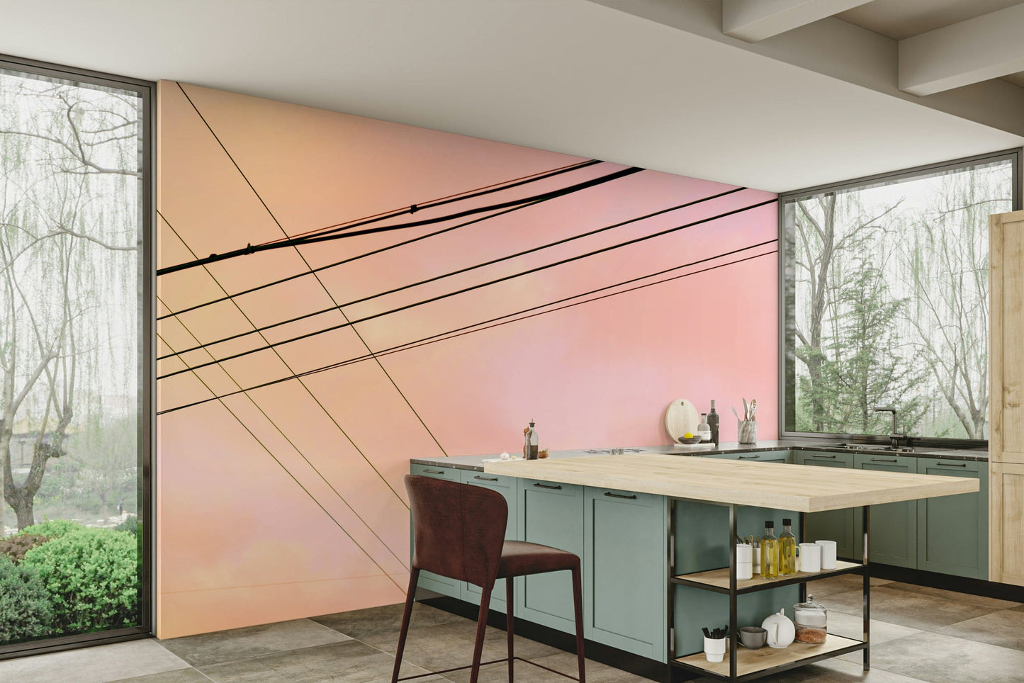 A classic abstract design wallpaper for walls.

