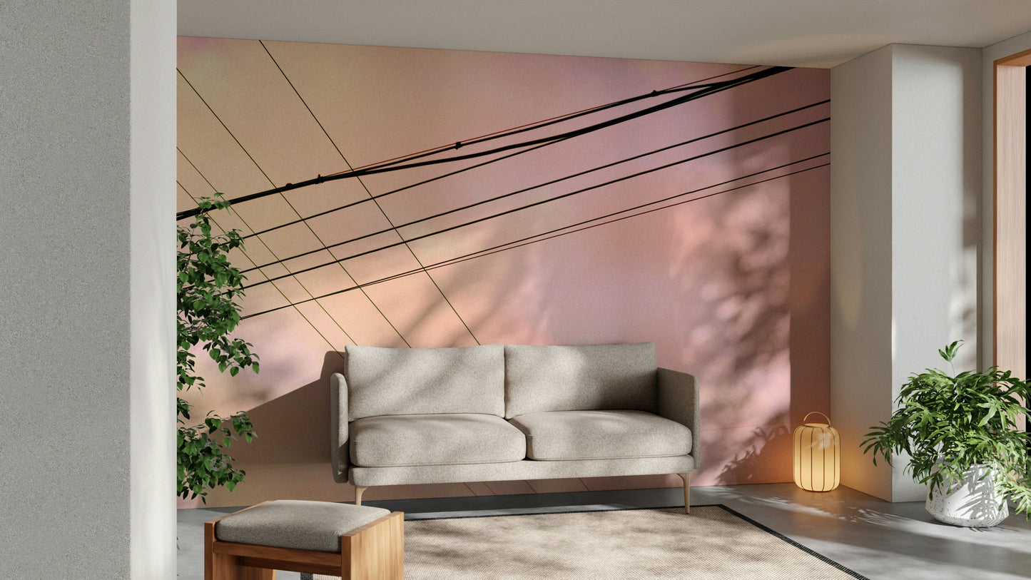 A serene geometric path wall mural for your decor.

