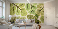 Unique tree canopy mural inspired by crown shyness

